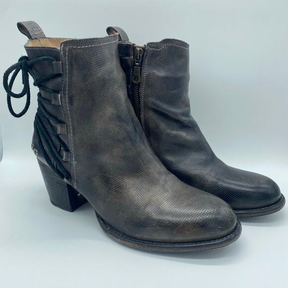 Bed Stu Shoes - Bed Stu Cobbler Women's size 10 Blaire Brown Heel Leather Blaire Booties